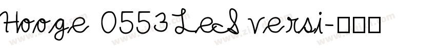 Hooge 0553 LeS versi字体转换